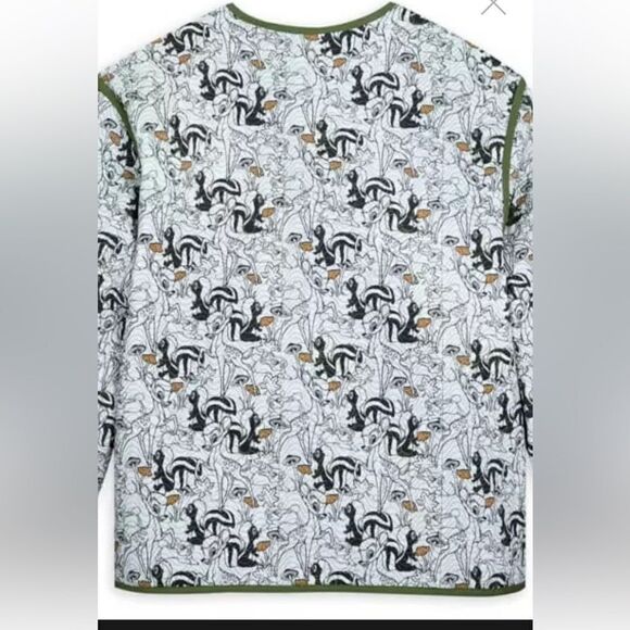 Disney Thumper and Flower Green/White Patterned cotton quilted Jacket NWT - Picture 2 of 3